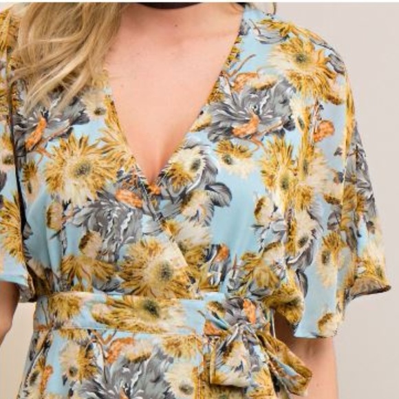 Floral print wrap-style maxi dress - Picture 4 of 6